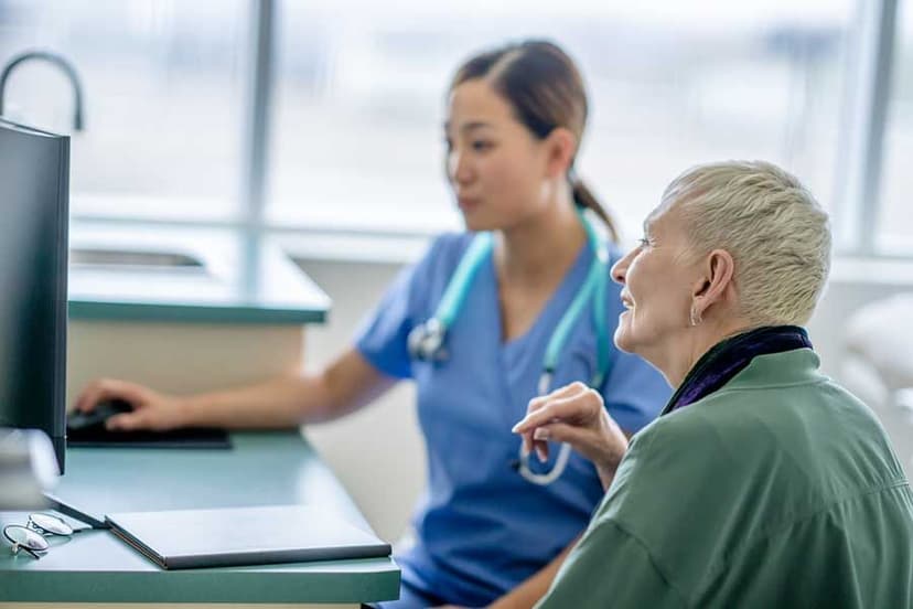 Woman in consultation